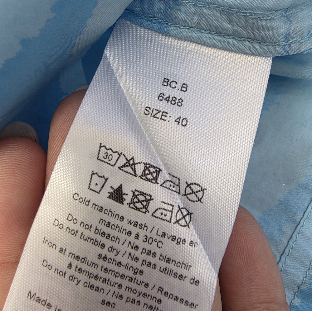 Ganni Light Blue Zebra Pattern Shirt - Picture 4 of 6